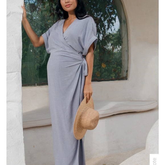 Bae. the Label Wrap Around Maxi Dress - Grey Haze Size Medium - Picture 1 of 8